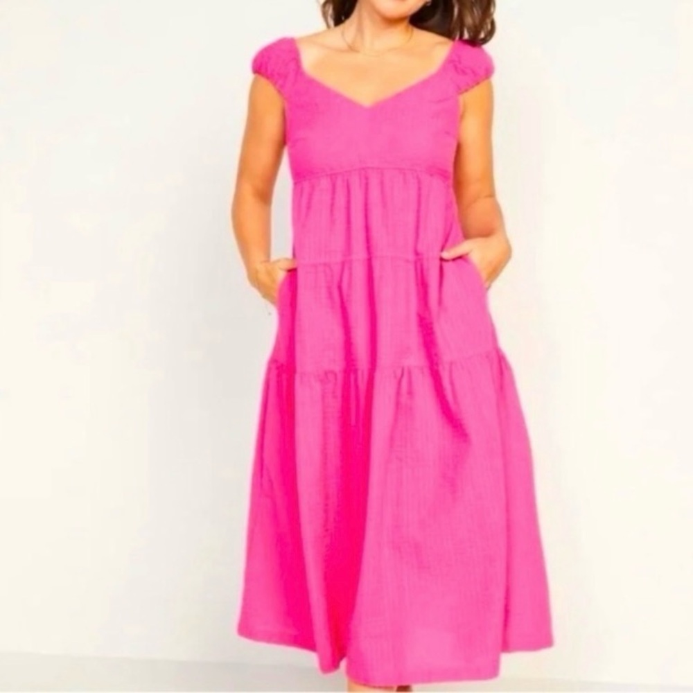 Old Navy Pink Textured Dress
